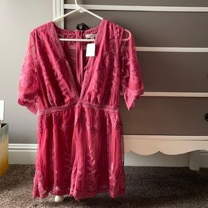 Pink lace wild honey romper